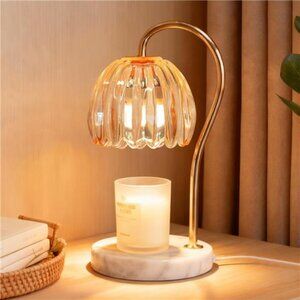Candle Warmer Lamp Timer Dimmable Electric Wax Melt Marble Base Home Decor